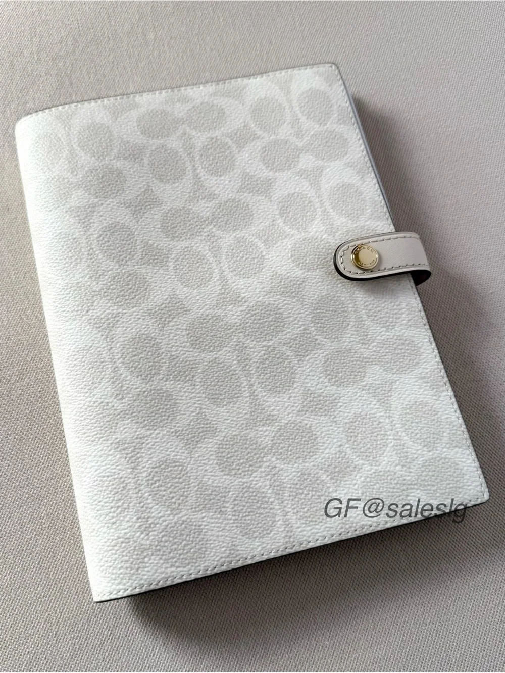 Coach notebook Gift Set Boxed Signature Chalk White/Gold Ready Gift Bundle